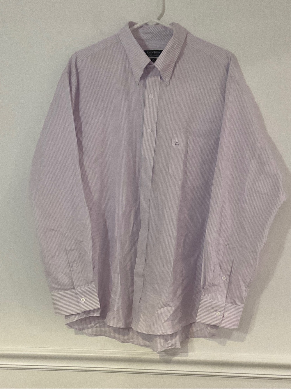 Club Room Men’s Lavender Pinstripe Button-Up Dress Shirt
